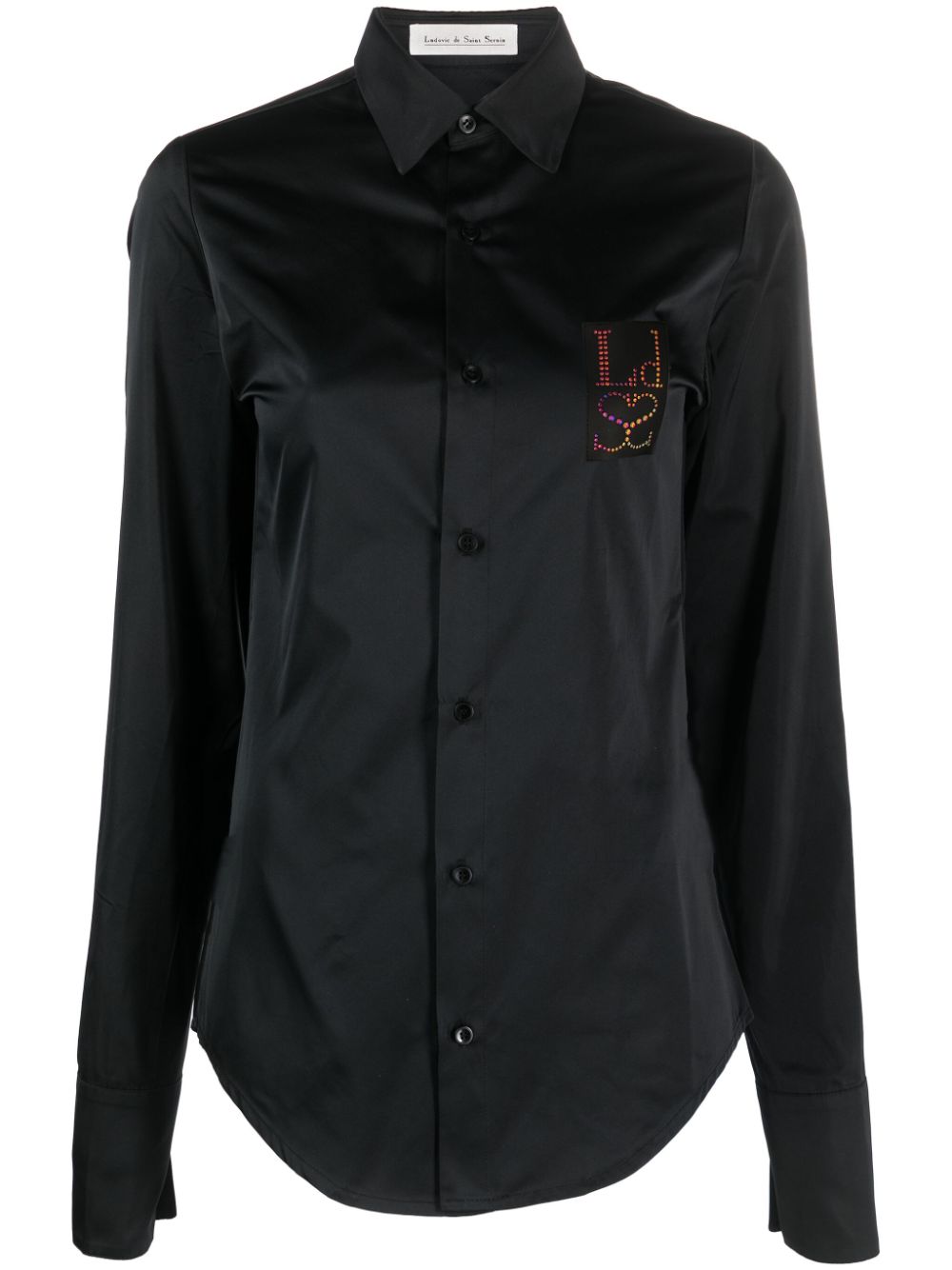 SH003UPL002BLACK 로고 데님 셔츠